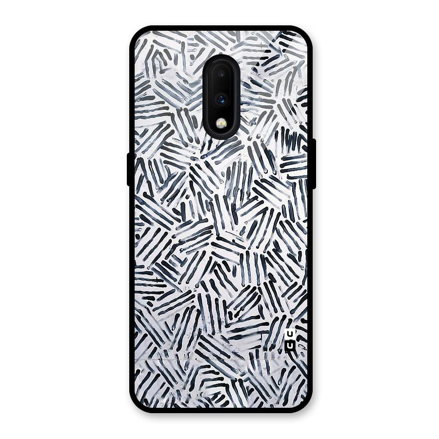 Black Tiny Uneven Glass Back Case for OnePlus 7