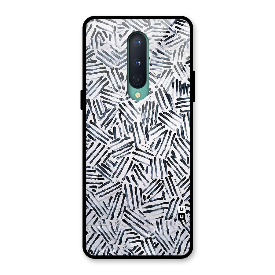 Black Tiny Uneven Glass Back Case for OnePlus 8