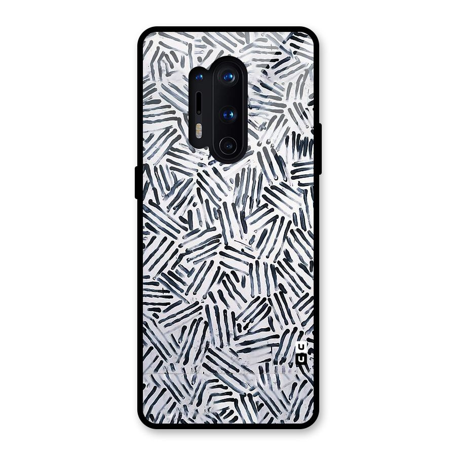 Black Tiny Uneven Glass Back Case for OnePlus 8 Pro