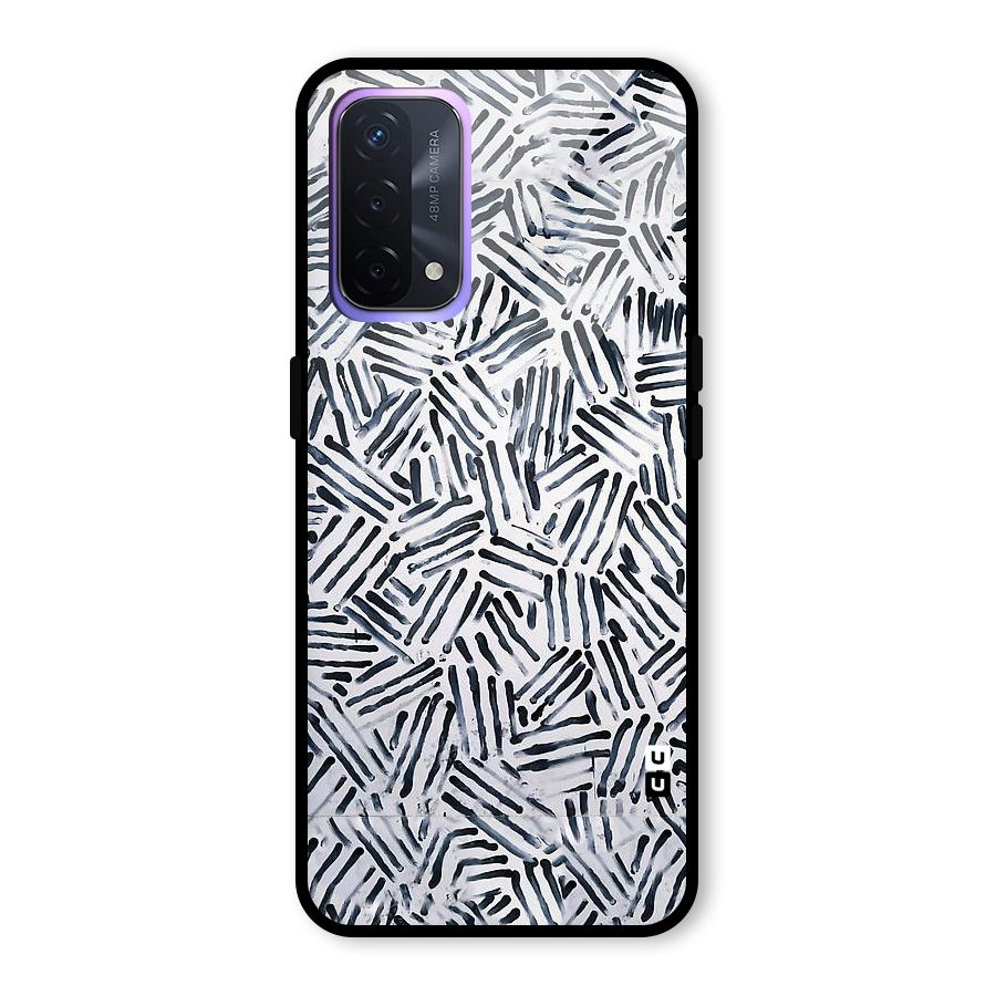 Black Tiny Uneven Glass Back Case for Oppo A74 5G