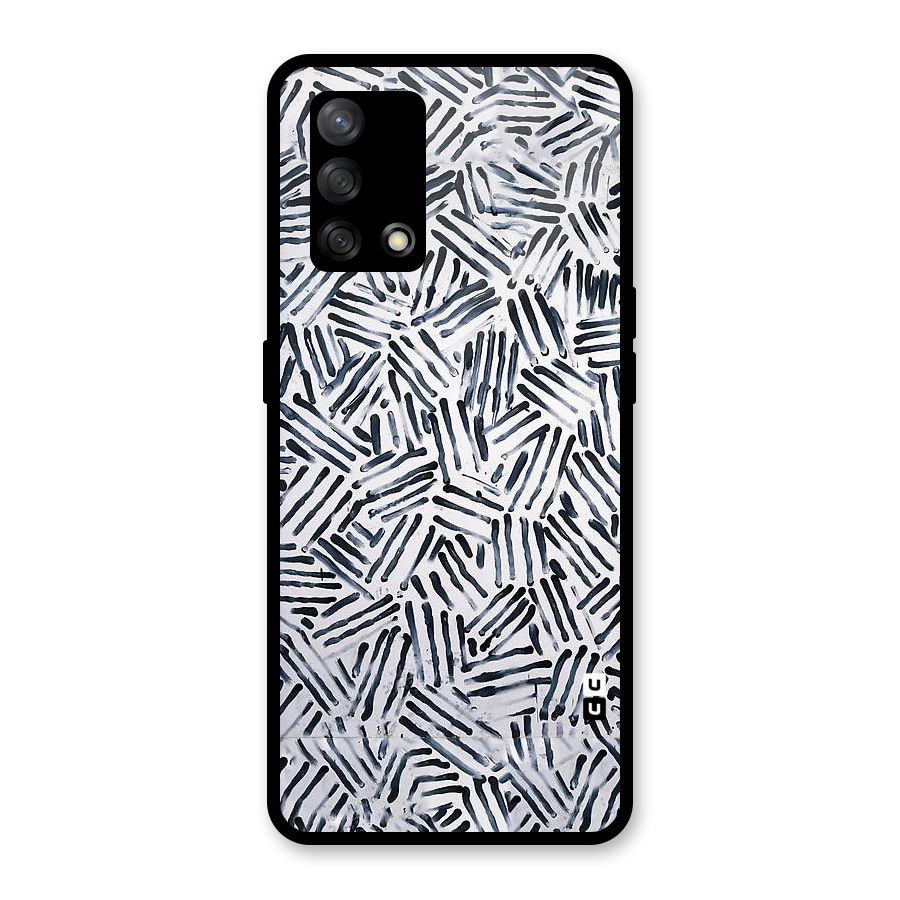 Black Tiny Uneven Glass Back Case for Oppo F19