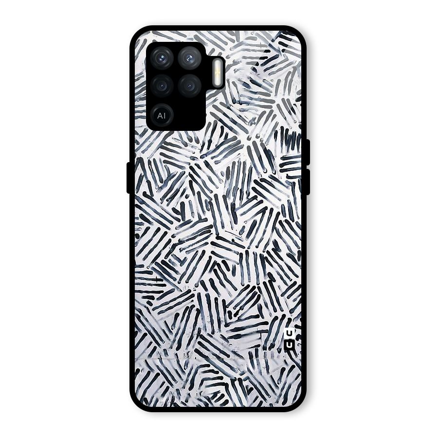 Black Tiny Uneven Glass Back Case for Oppo F19 Pro