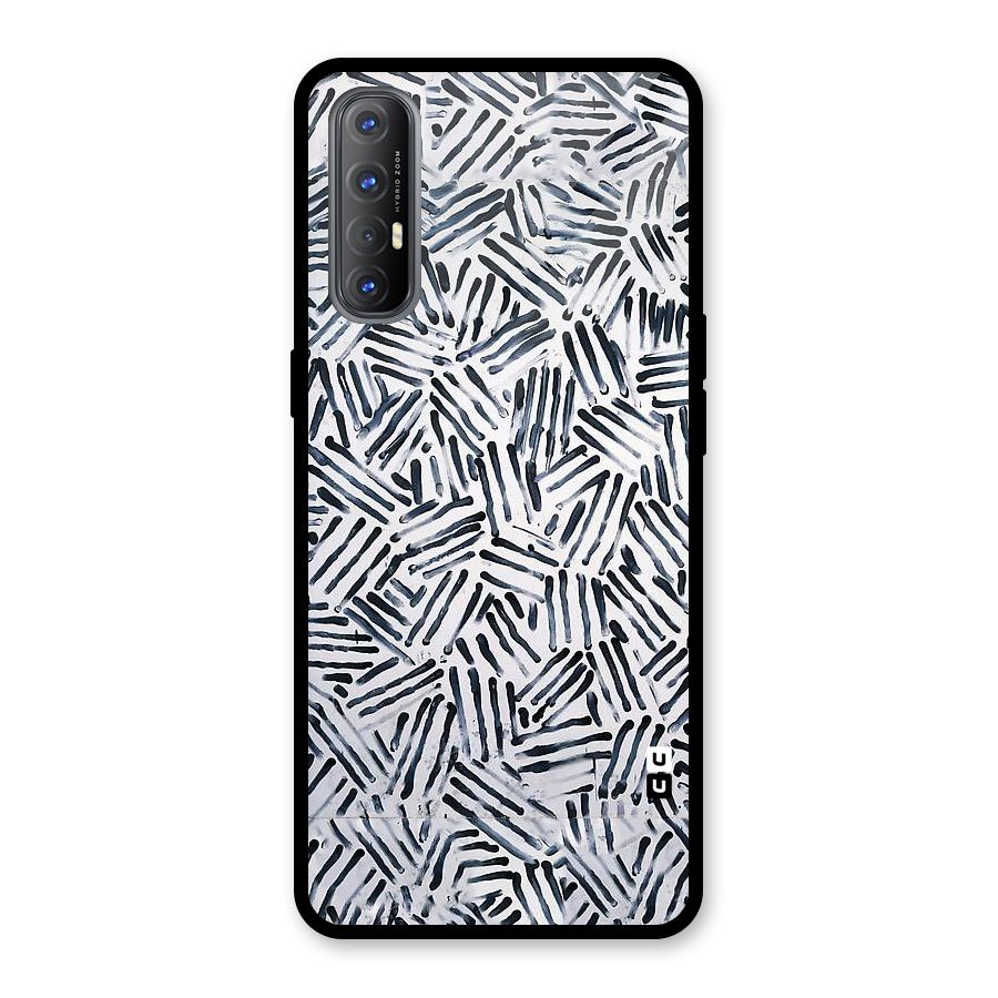 Black Tiny Uneven Glass Back Case for Oppo Reno3 Pro
