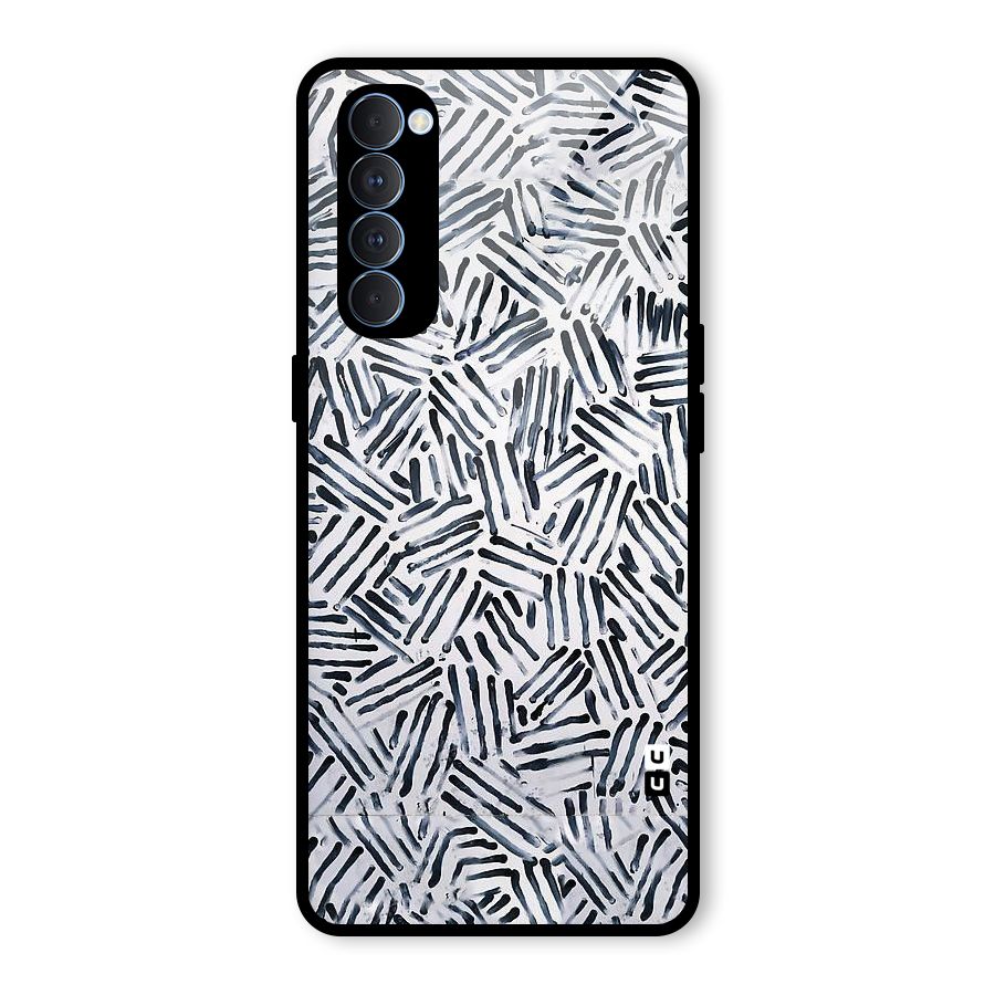 Black Tiny Uneven Glass Back Case for Oppo Reno4 Pro