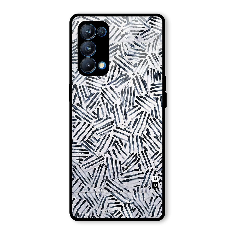 Black Tiny Uneven Glass Back Case for Oppo Reno5 Pro 5G