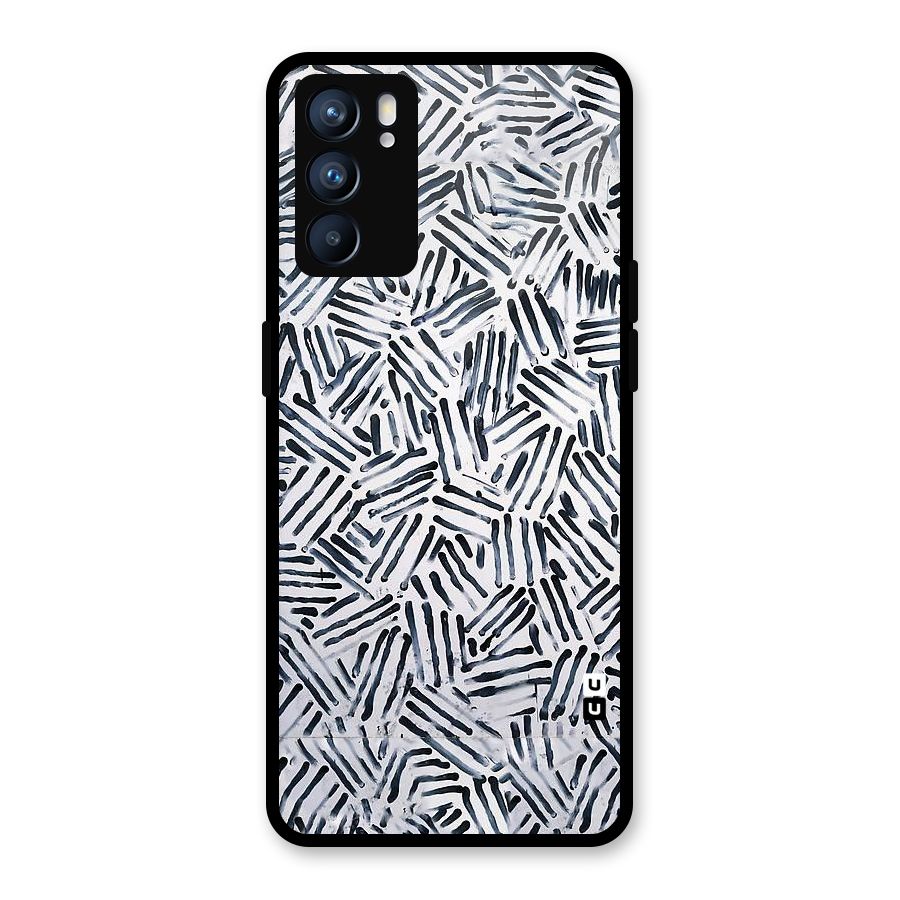 Black Tiny Uneven Glass Back Case for Oppo Reno6 5G