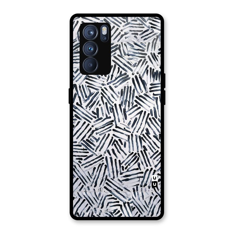 Black Tiny Uneven Glass Back Case for Oppo Reno6 Pro 5G