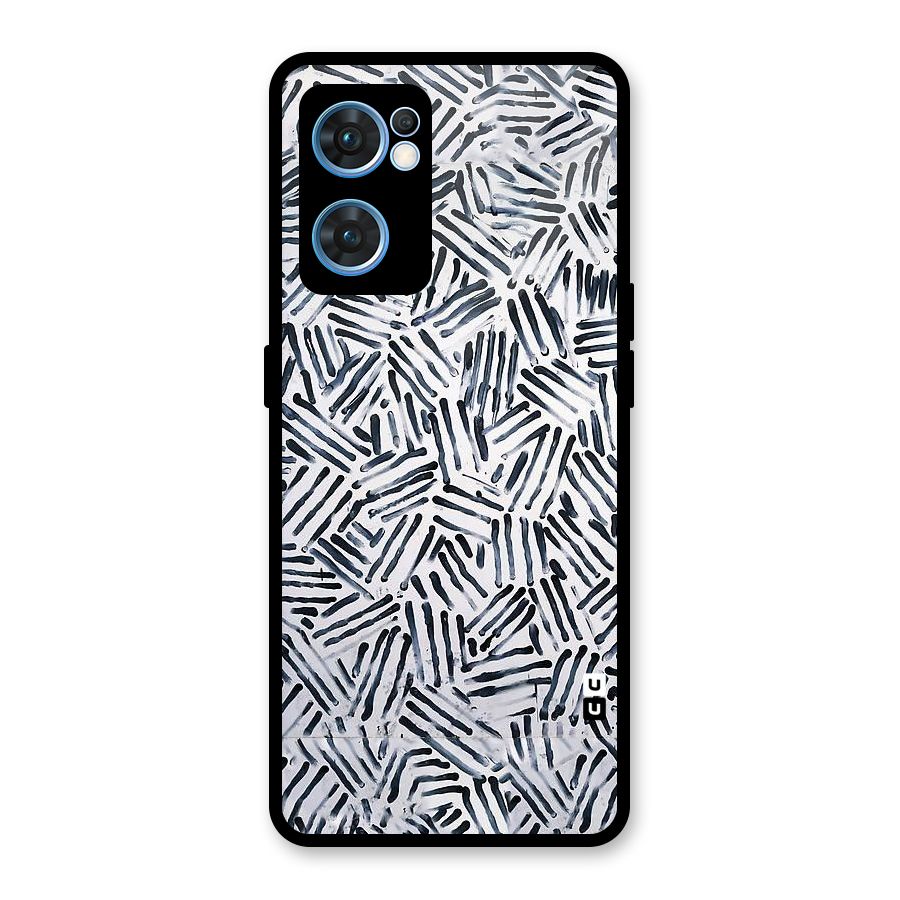 Black Tiny Uneven Glass Back Case for Oppo Reno7 5G
