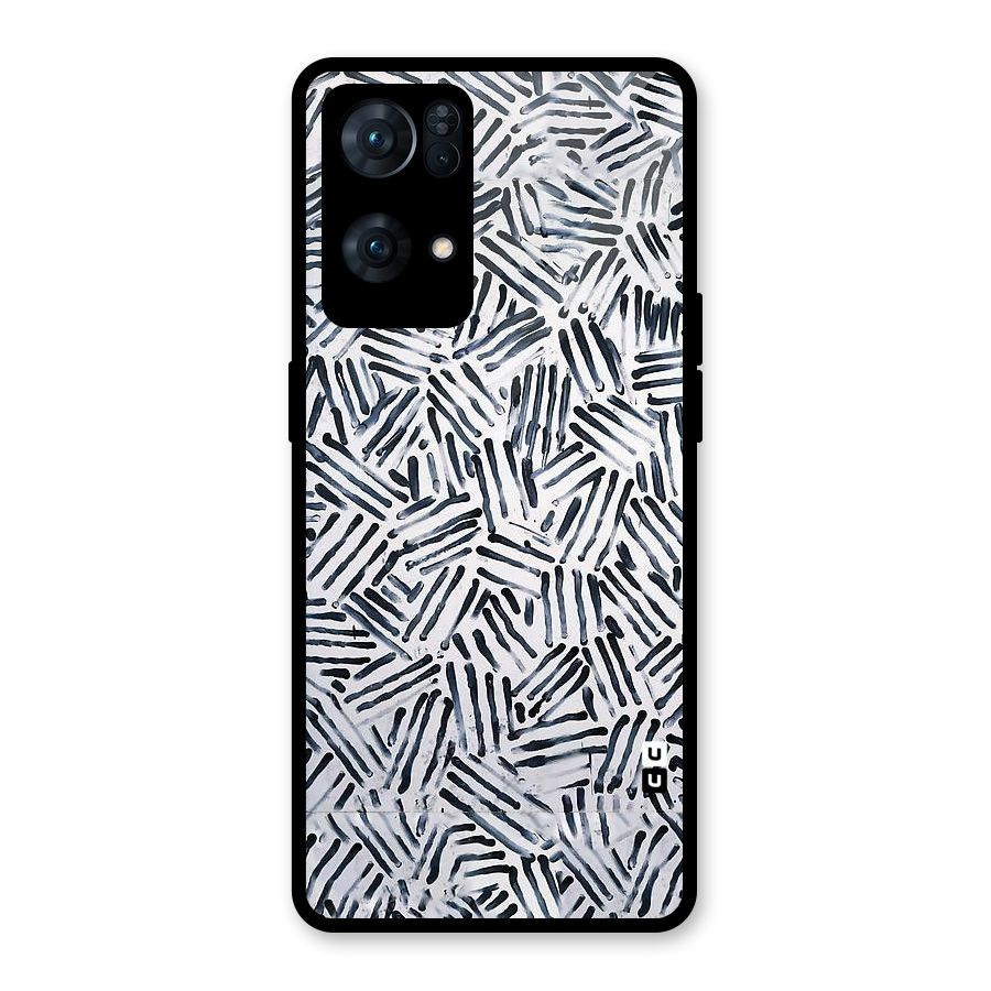 Black Tiny Uneven Glass Back Case for Oppo Reno7 Pro 5G