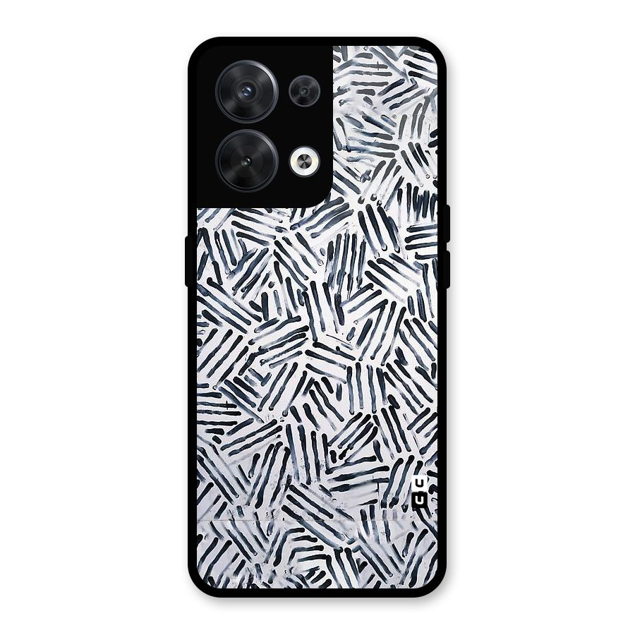 Black Tiny Uneven Glass Back Case for Oppo Reno8 5G