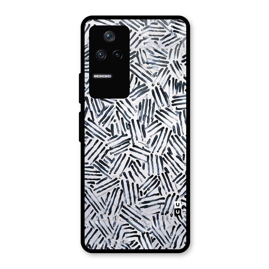 Black Tiny Uneven Glass Back Case for Poco F4 5G