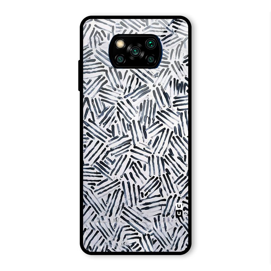 Black Tiny Uneven Glass Back Case for Poco X3 Pro