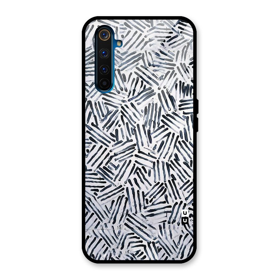 Black Tiny Uneven Glass Back Case for Realme 6 Pro