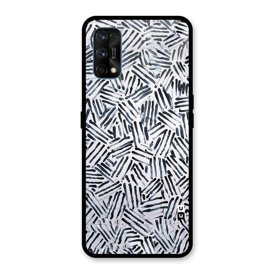 Black Tiny Uneven Glass Back Case for Realme 7 Pro