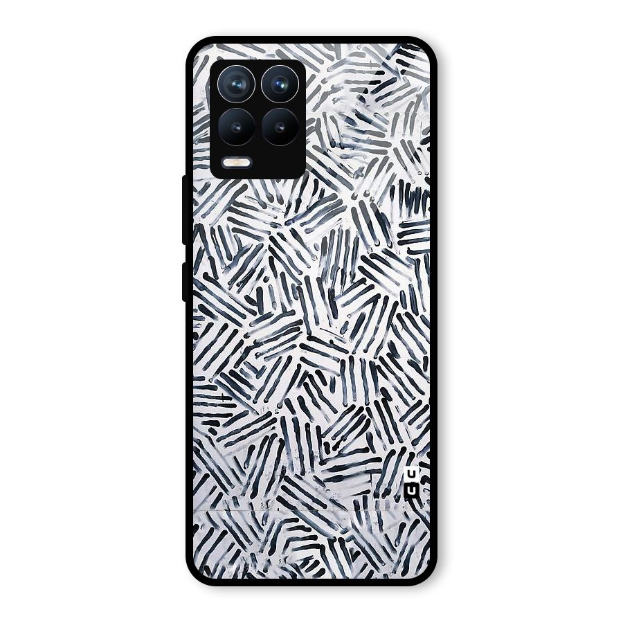 Black Tiny Uneven Glass Back Case for Realme 8 Pro