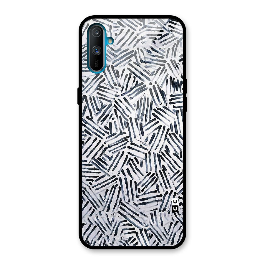 Black Tiny Uneven Glass Back Case for Realme C3