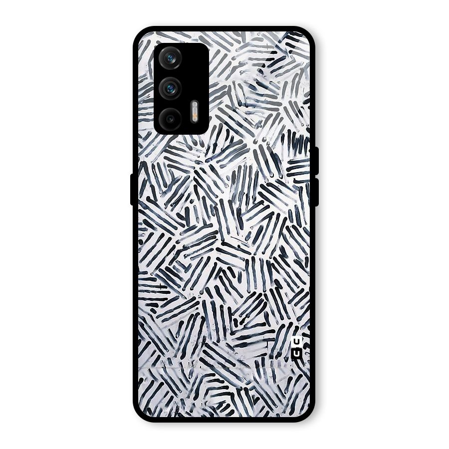 Black Tiny Uneven Glass Back Case for Realme GT 5G