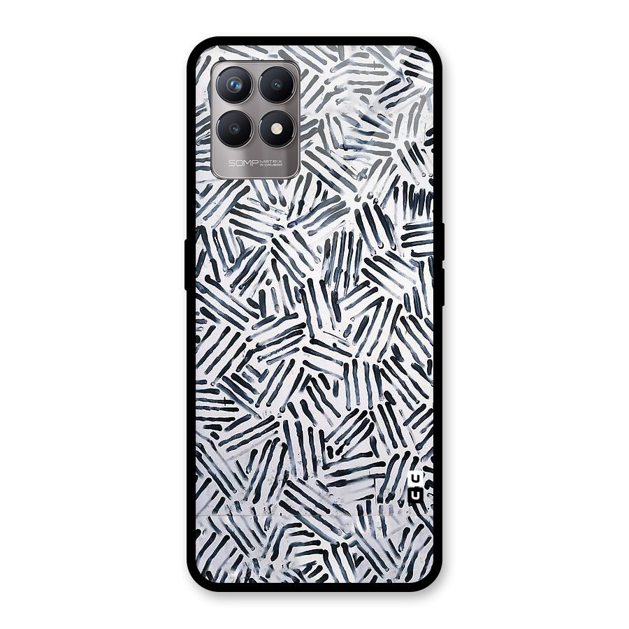 Black Tiny Uneven Glass Back Case for Realme Narzo 50