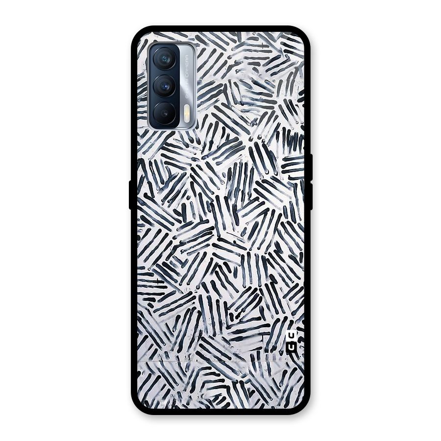 Black Tiny Uneven Glass Back Case for Realme X7