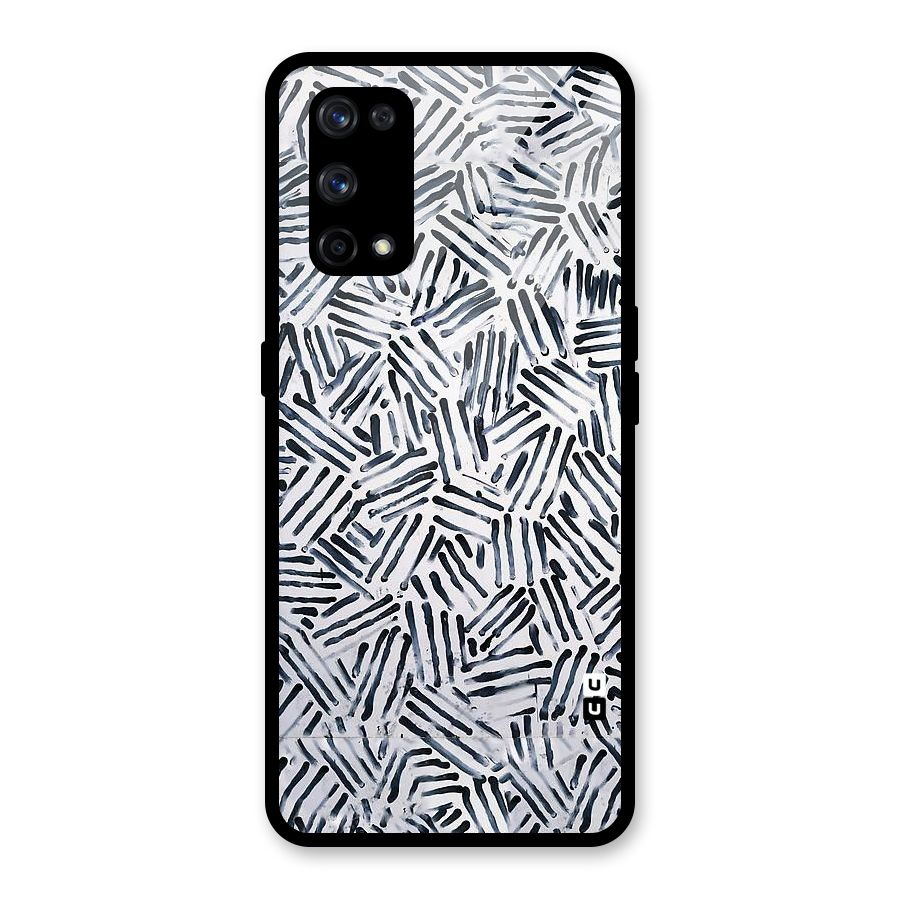 Black Tiny Uneven Glass Back Case for Realme X7 Pro