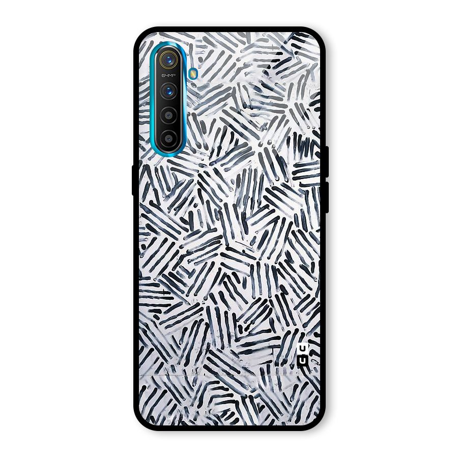 Black Tiny Uneven Glass Back Case for Realme XT