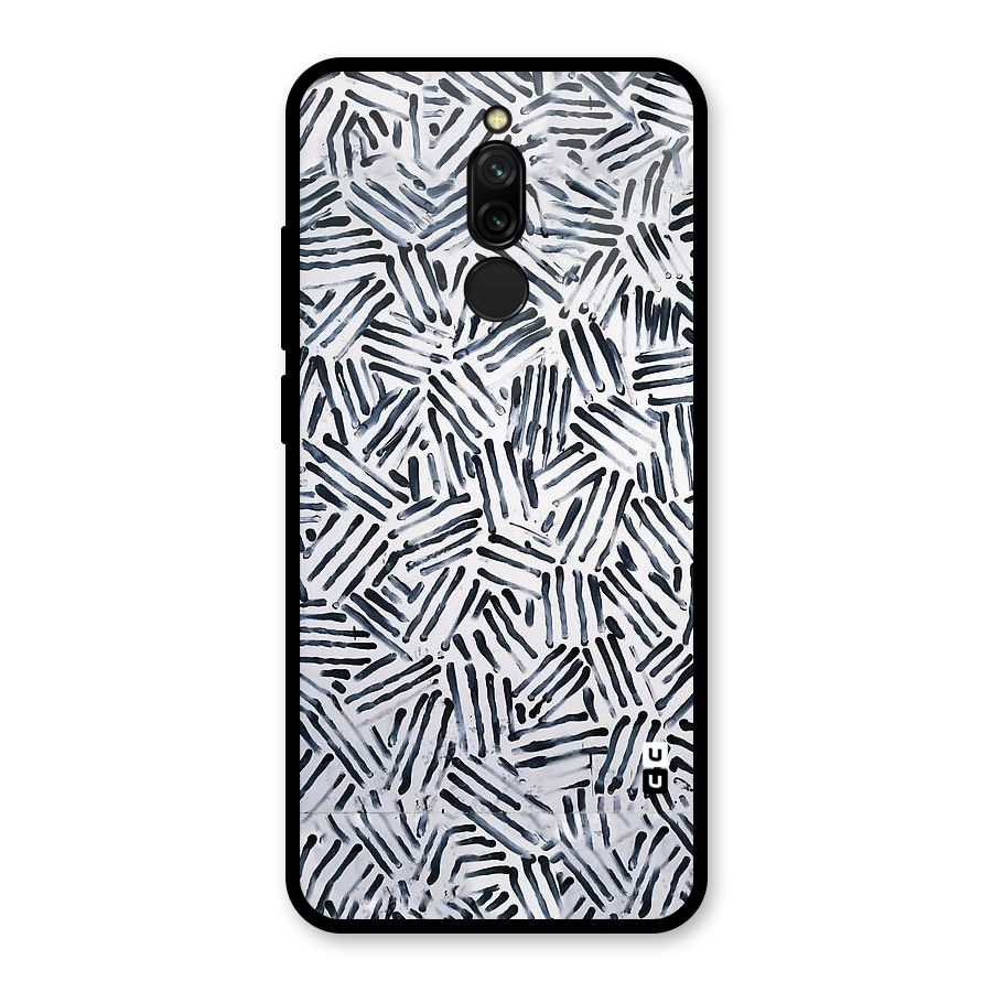 Black Tiny Uneven Glass Back Case for Redmi 8