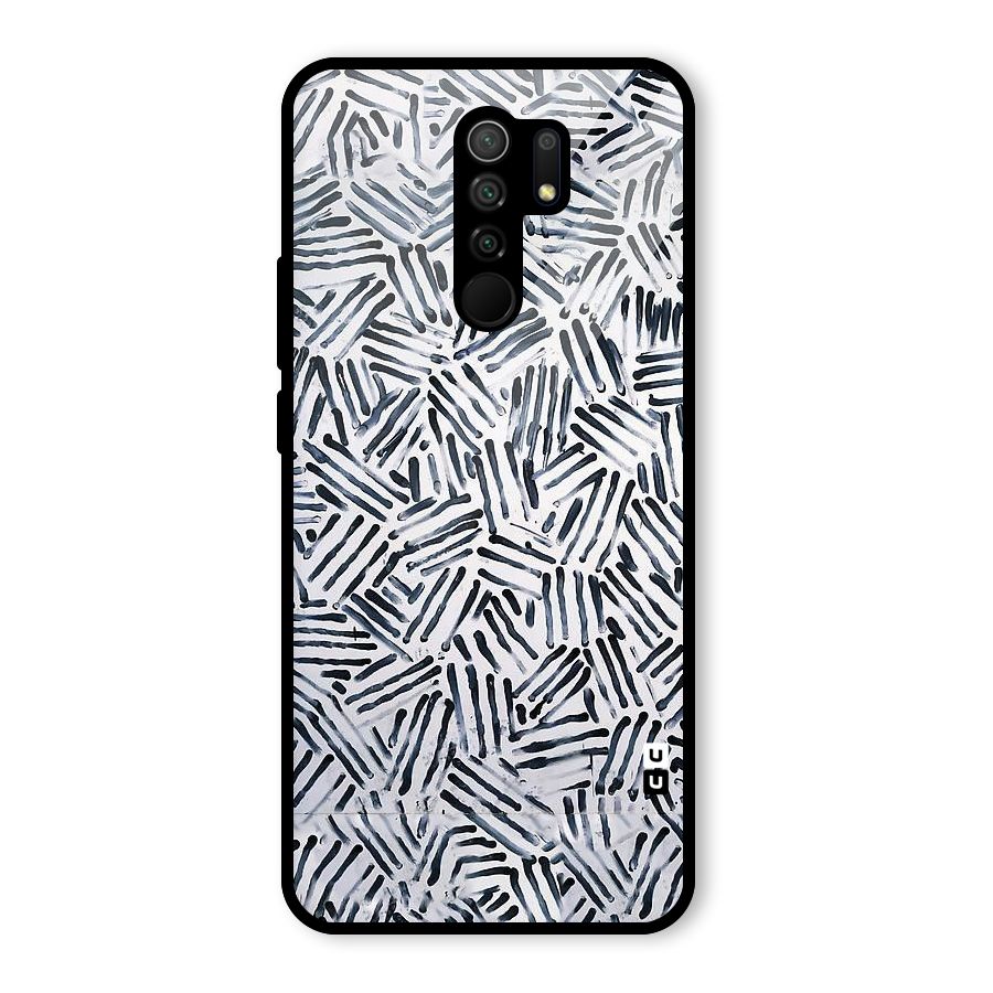 Black Tiny Uneven Glass Back Case for Redmi 9 Prime