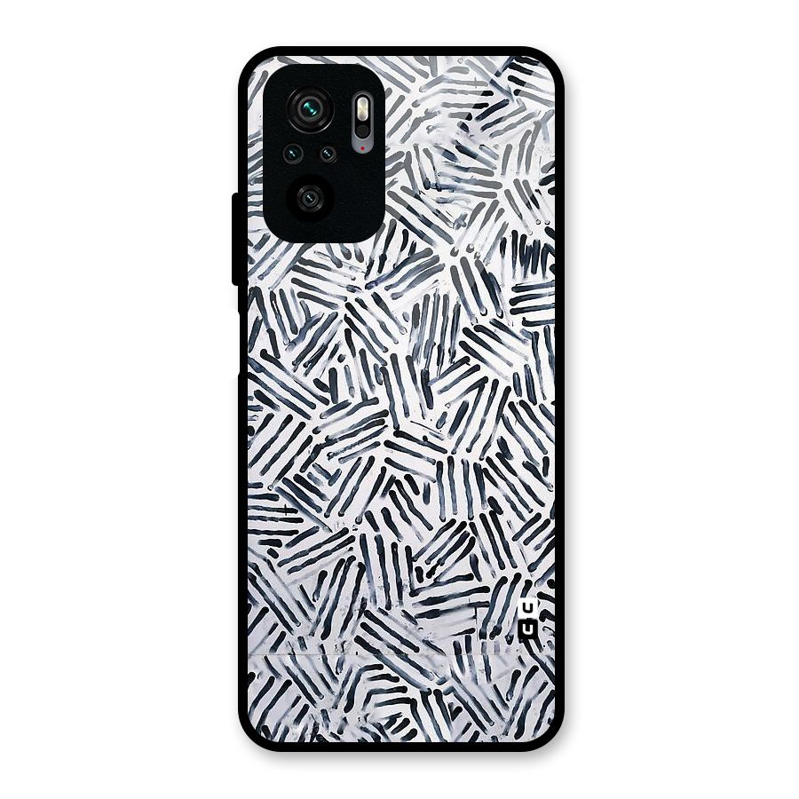 Black Tiny Uneven Glass Back Case for Redmi Note 10S