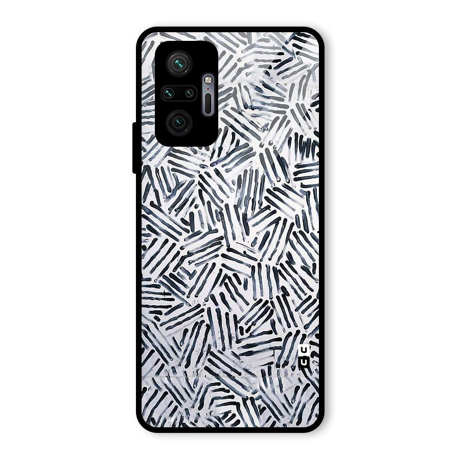 Black Tiny Uneven Glass Back Case for Redmi Note 10 Pro