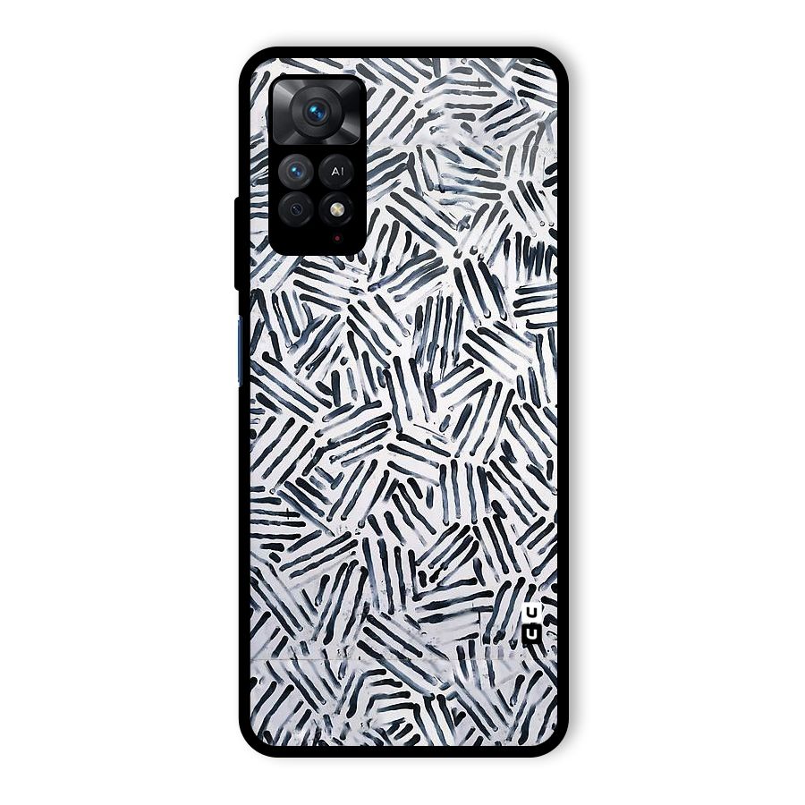 Black Tiny Uneven Glass Back Case for Redmi Note 11 Pro