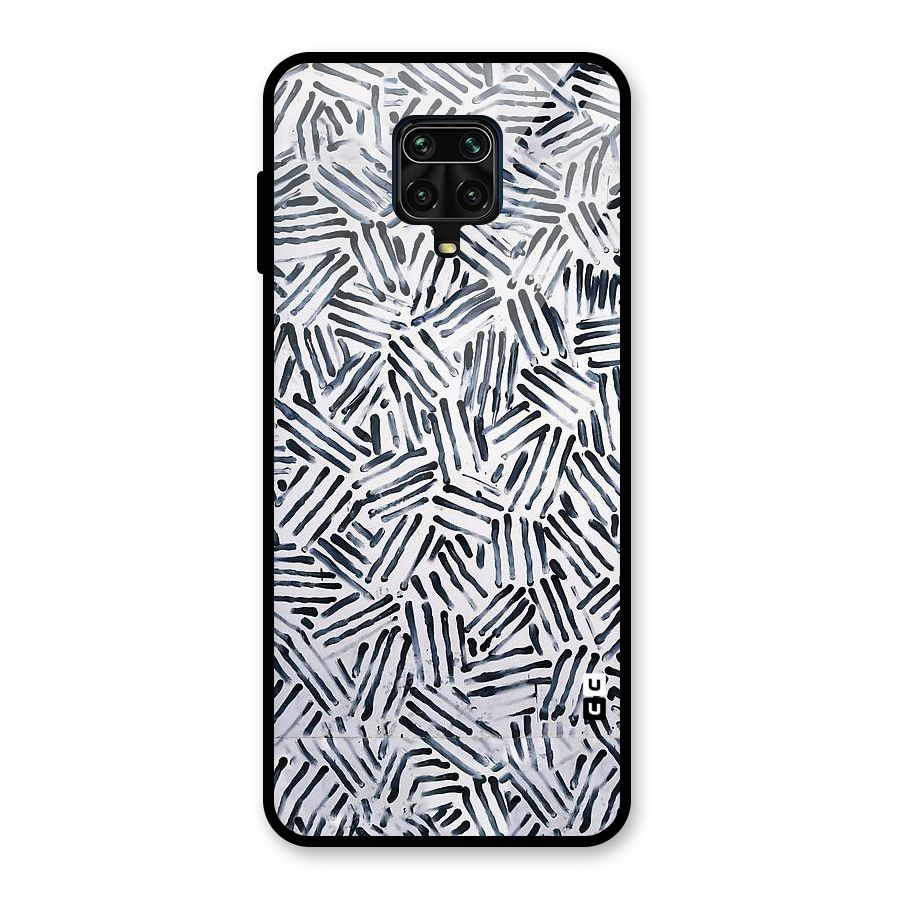 Black Tiny Uneven Glass Back Case for Redmi Note 9 Pro