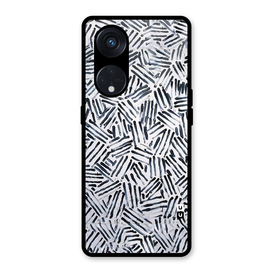 Black Tiny Uneven Glass Back Case for Reno8 T 5G