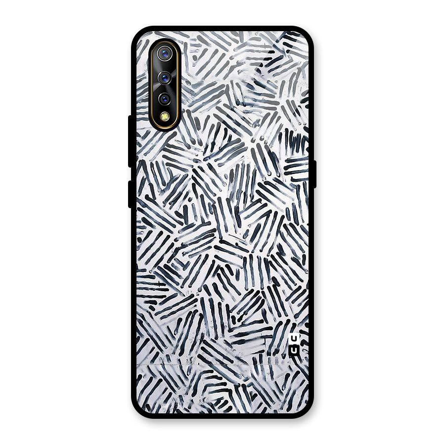 Black Tiny Uneven Glass Back Case for Vivo S1