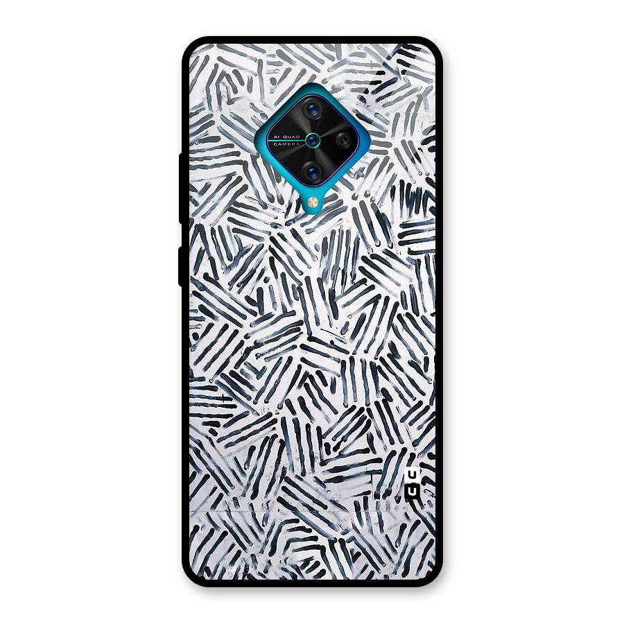 Black Tiny Uneven Glass Back Case for Vivo S1 Pro