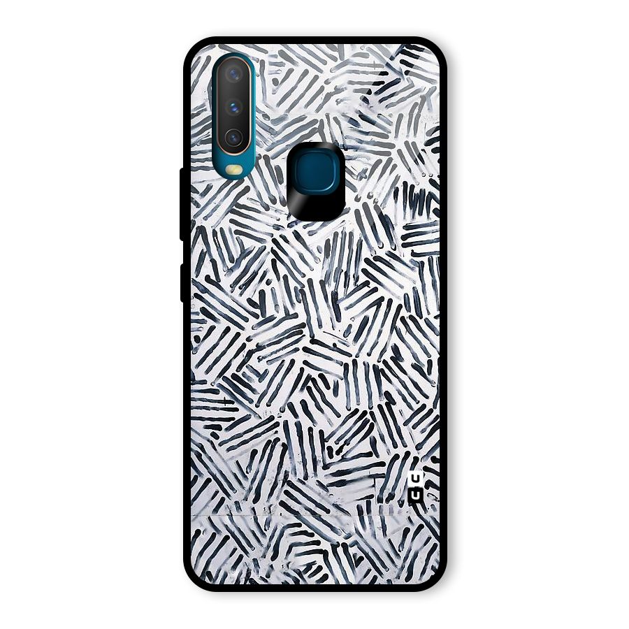Black Tiny Uneven Glass Back Case for Vivo U10