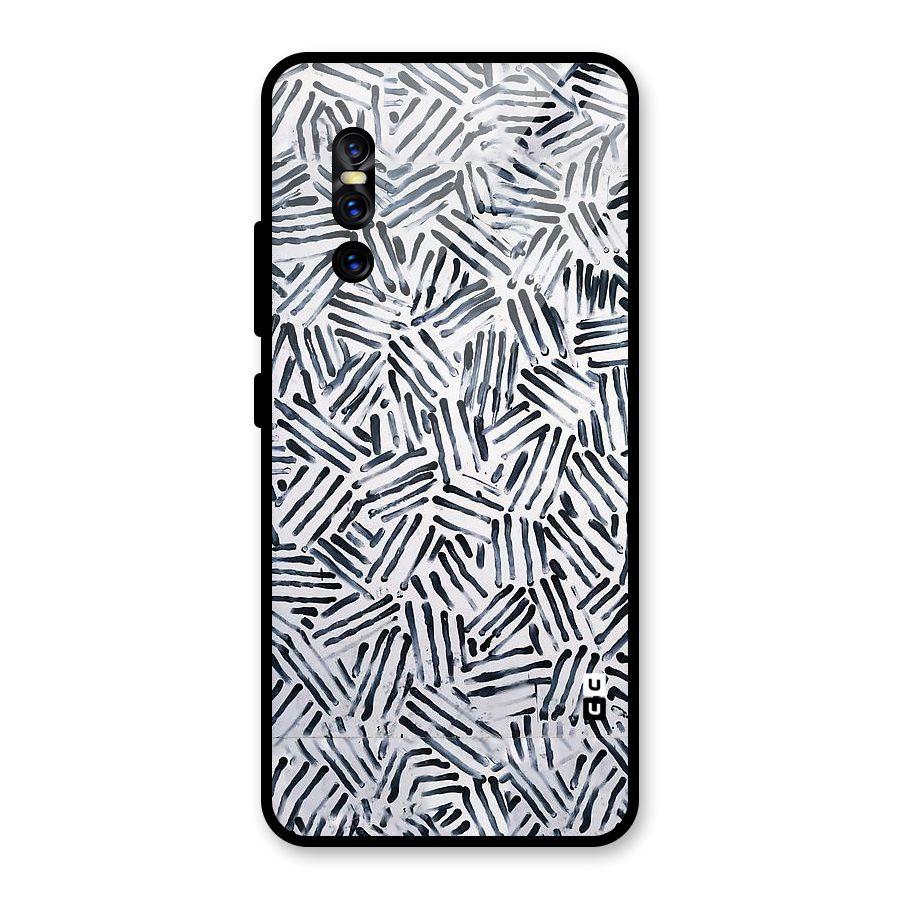 Black Tiny Uneven Glass Back Case for Vivo V15 Pro