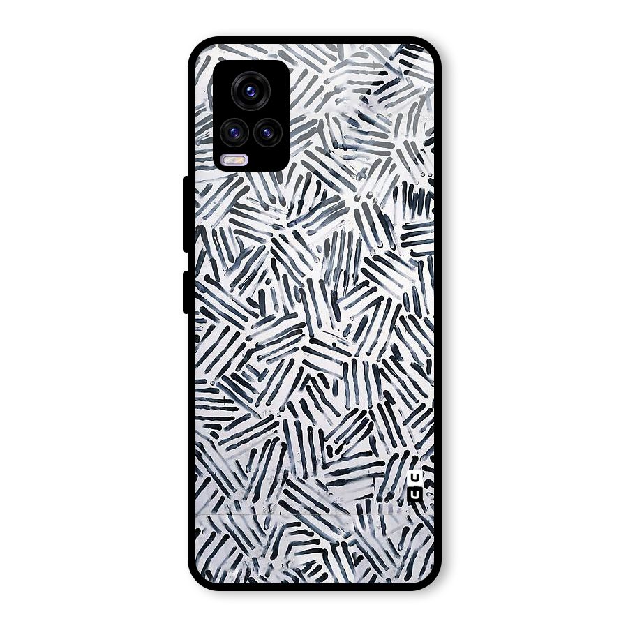 Black Tiny Uneven Glass Back Case for Vivo V20