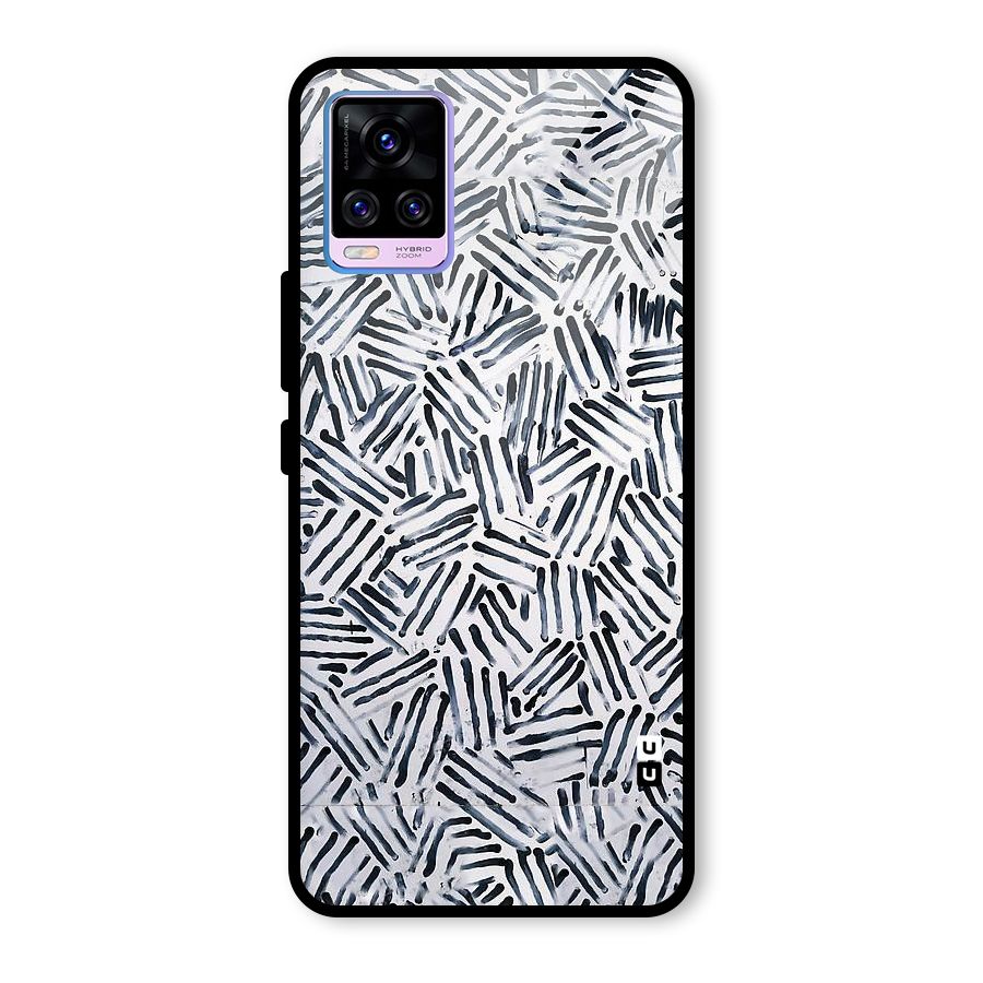 Black Tiny Uneven Glass Back Case for Vivo V20 Pro
