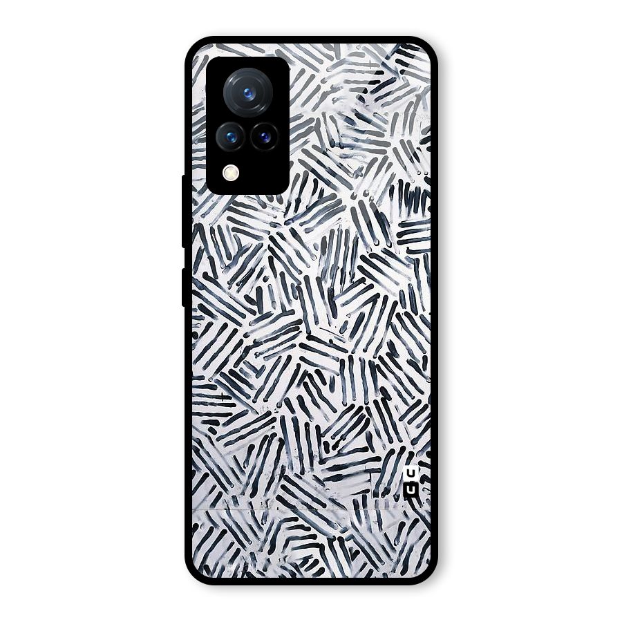 Black Tiny Uneven Glass Back Case for Vivo V21 5G
