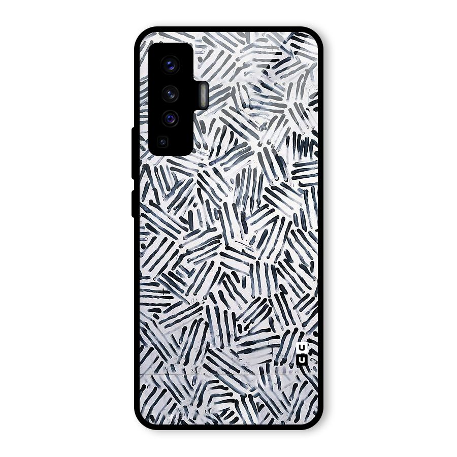 Black Tiny Uneven Glass Back Case for Vivo X50