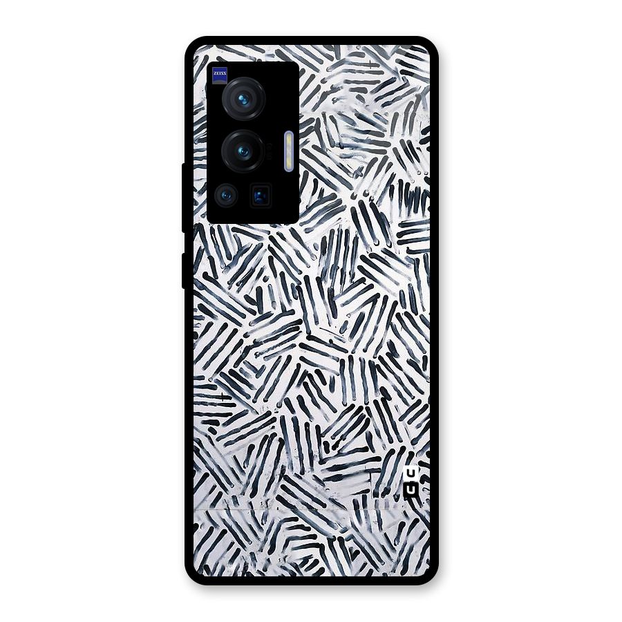 Black Tiny Uneven Glass Back Case for Vivo X70 Pro
