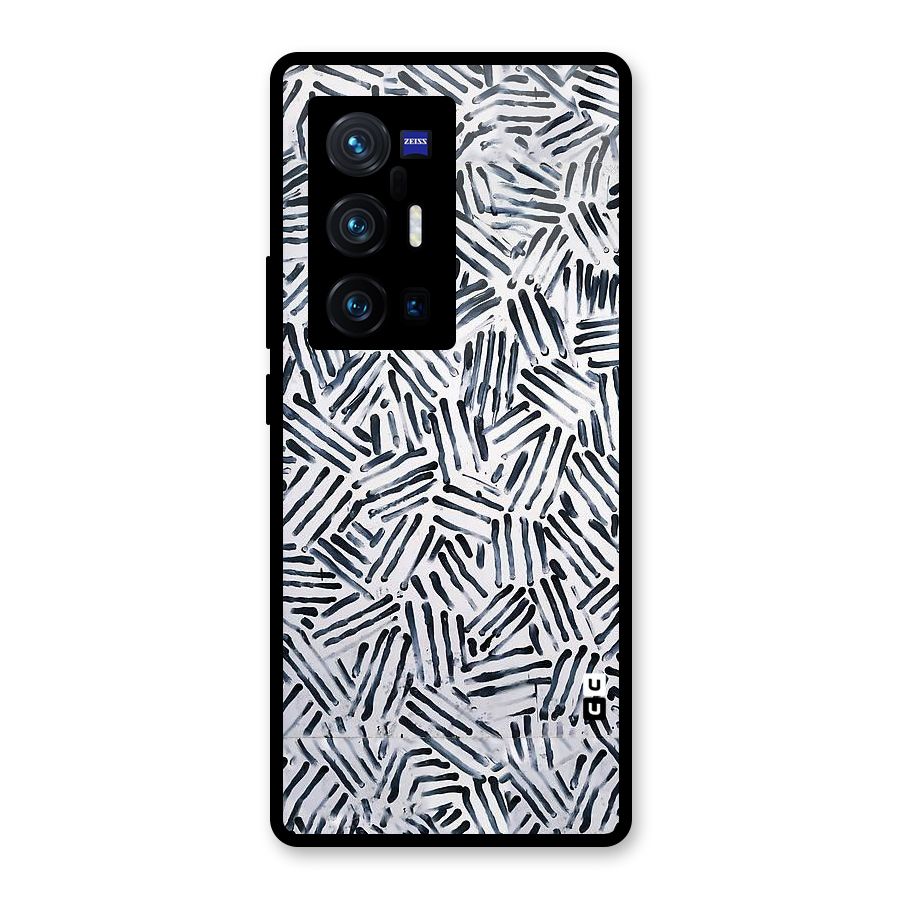 Black Tiny Uneven Glass Back Case for Vivo X70 Pro Plus