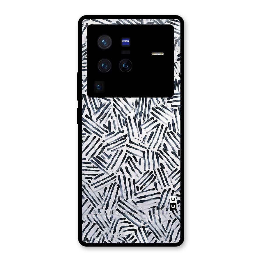 Black Tiny Uneven Glass Back Case for Vivo X80 Pro