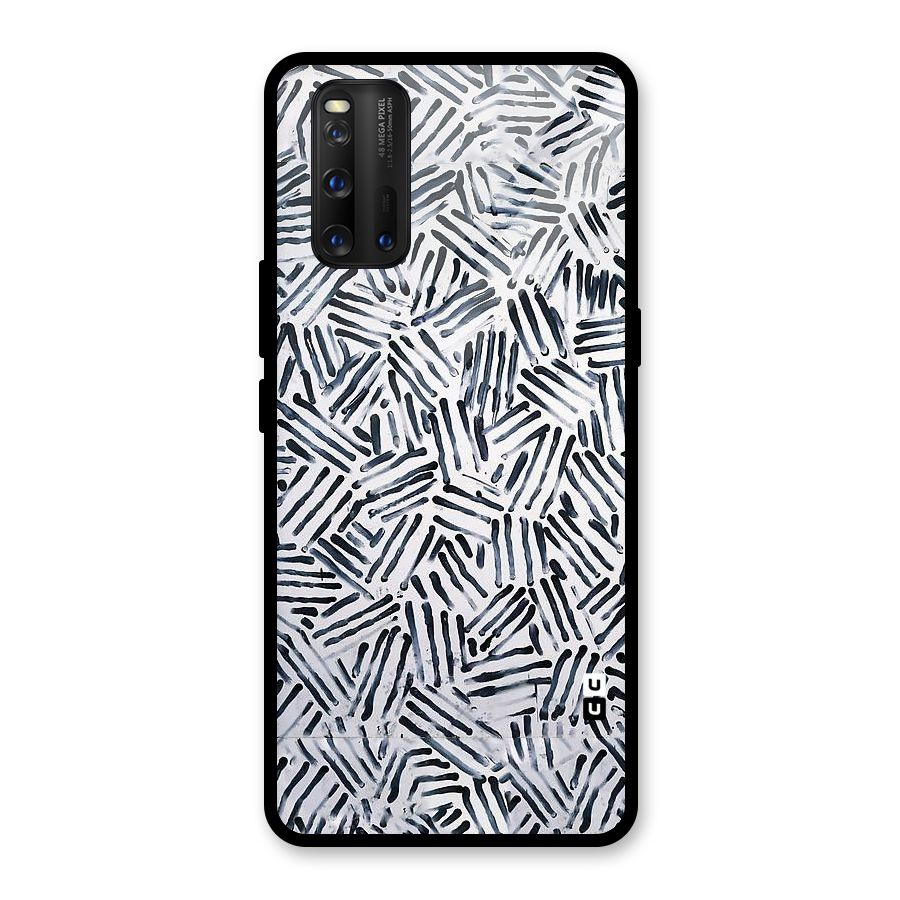Black Tiny Uneven Glass Back Case for Vivo iQOO 3
