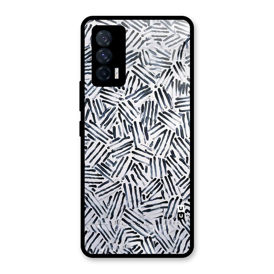 Black Tiny Uneven Glass Back Case for Vivo iQOO 7 5G