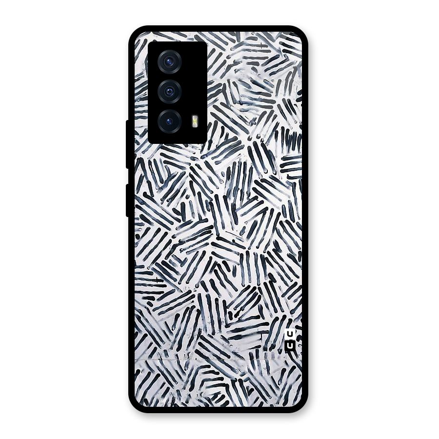 Black Tiny Uneven Glass Back Case for Vivo iQOO Z5