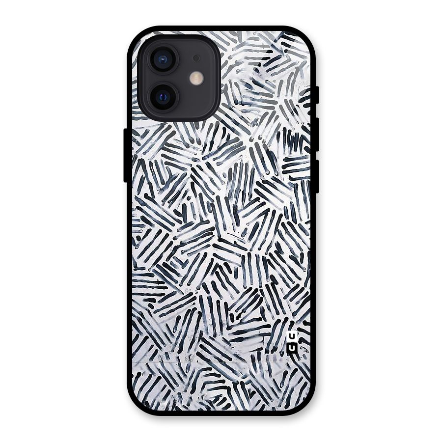 Black Tiny Uneven Glass Back Case for iPhone 12