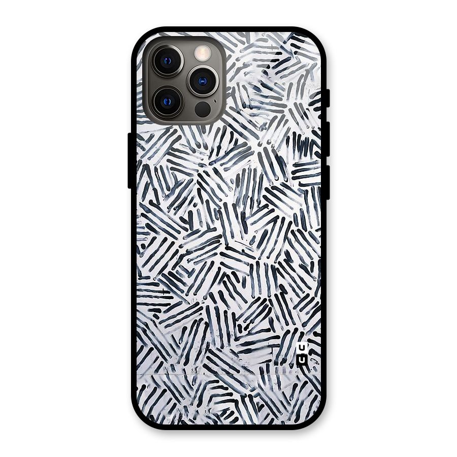 Black Tiny Uneven Glass Back Case for iPhone 12 Pro