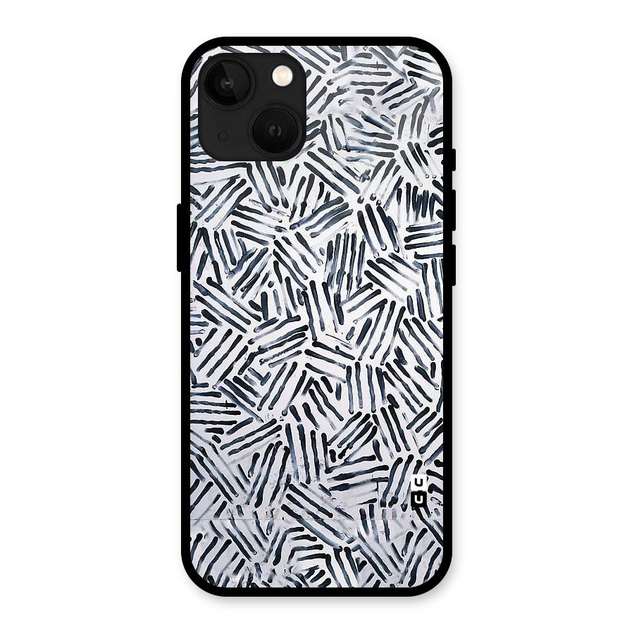 Black Tiny Uneven Glass Back Case for iPhone 13