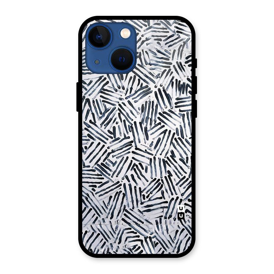 Black Tiny Uneven Glass Back Case for iPhone 13 Mini